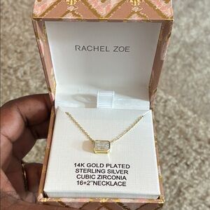 Rachel Zoe Gold and Silver Necklace with Cubic Zirconia